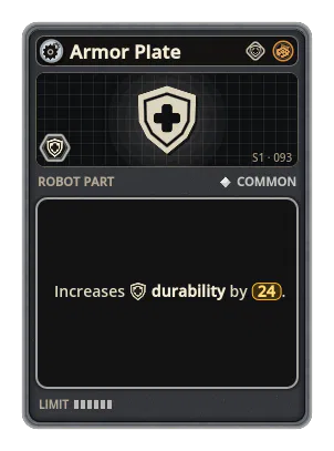 Armor Plate: +24 Durability