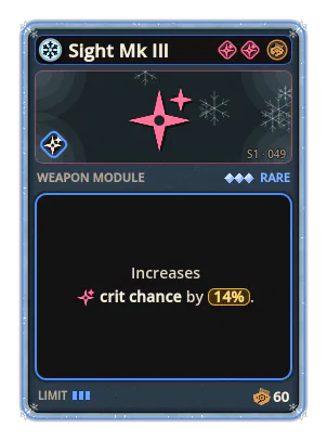 Sight Mk III: Crit chance +14%