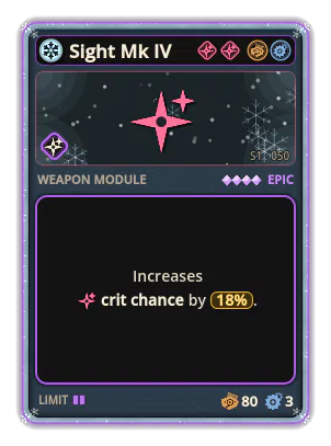 Sight Mk IV: Crit chance +18%