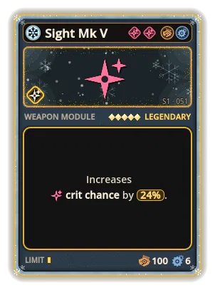 Sight Mk V: Crit chance +24%