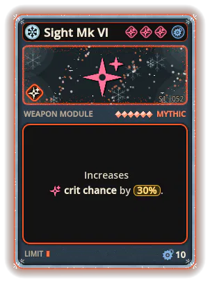 Sight Mk VI: Crit chance +30%