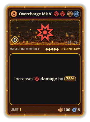 Overcharge Mk V: Damage +75%