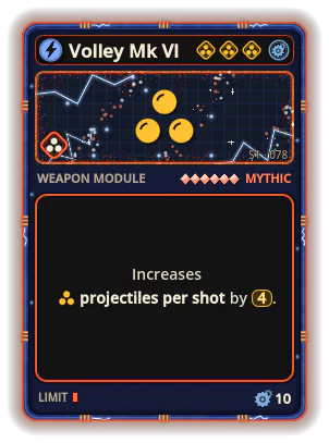 Volley Mk VI: +4 emissions per shot