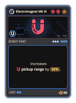 Electromagnet Mk III: +66% Pickup range