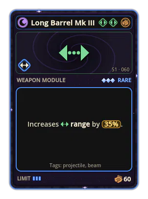Long Barrel Mk III: Range +35%