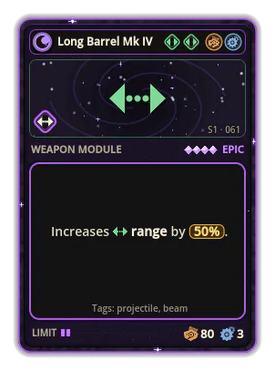 Long Barrel Mk IV: Range +50%