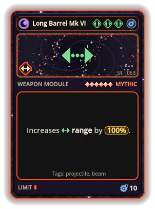 Long Barrel Mk VI: Range +100%