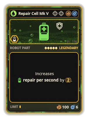 Repair Cell Mk V: +2 Repair per second