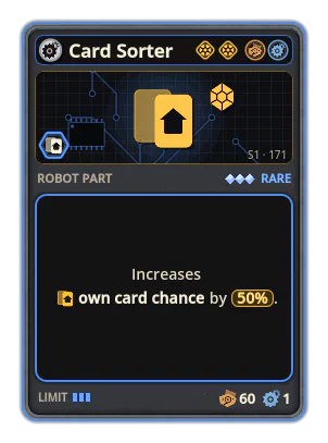 Card Sorter: +50% Own card chance