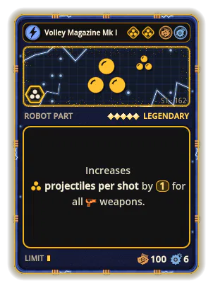Volley Magazine Mk I: +1 Emissions of all weapons