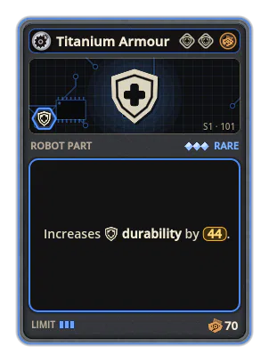 Titanium Armour: +44 Durability