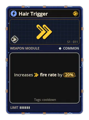 Hair Trigger: Fire rate +20%