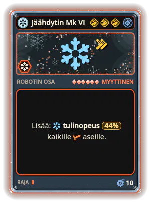 Jäähdytin Mk VI: +44% Kaikkien aseiden tulinopeus
