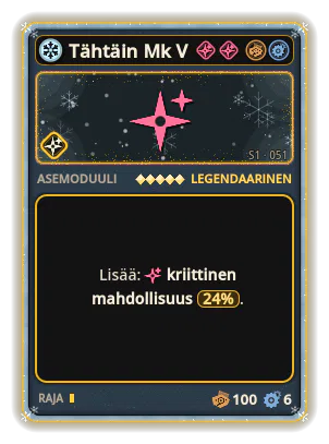 Tähtäin Mk V: Kriittinen mahdollisuus +24%