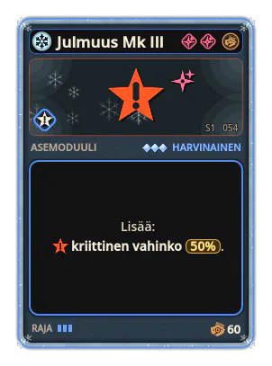 Julmuus Mk III: Kriittinen vahinko +50%
