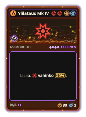 Ylilataus Mk IV: Vahinko +55%