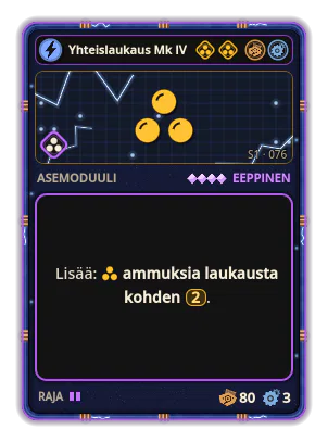 Yhteislaukaus Mk IV: +2 emissiota / laukaus