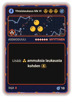 Yhteislaukaus Mk VI: +4 emissiota / laukaus