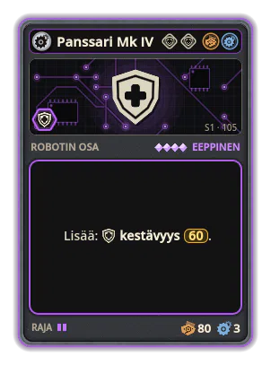 Panssari Mk IV: +60 Kestävyys