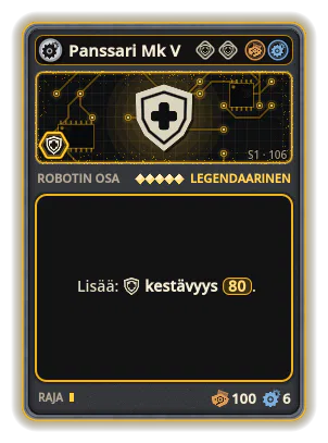 Panssari Mk V: +80 Kestävyys