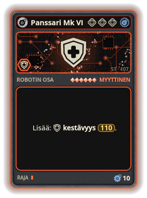 Panssari Mk VI: +110 Kestävyys