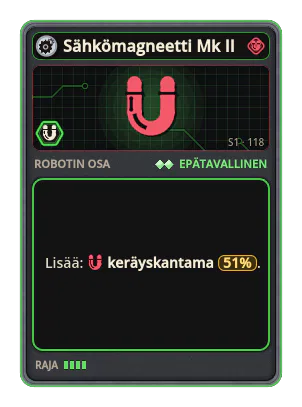 Sähkömagneetti Mk II: +51% Keräyskantama