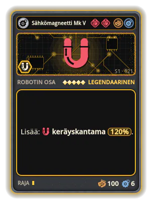 Sähkömagneetti Mk V: +120% Keräyskantama