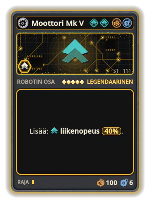 Moottori Mk V: +40% Liikenopeus