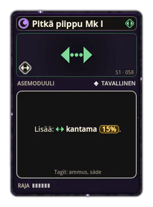 Pitkä piippu Mk I: Kantama +15%