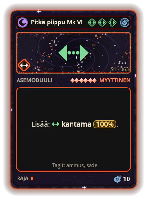 Pitkä piippu Mk VI: Kantama +100%