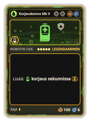 Korjauskenno Mk V: +2 Korjaus sekunnissa