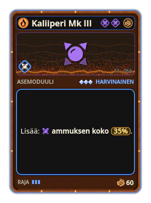 Kaliiperi Mk III: Ammuksen koko +35%