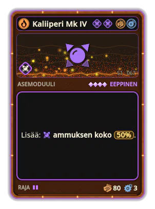 Kaliiperi Mk IV: Ammuksen koko +50%