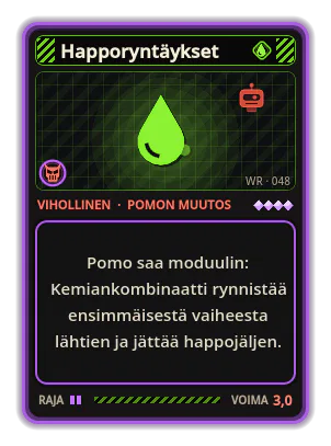 Happoryntäykset: Pomo saa moduulin: Kemiankombinaatti rynnistää ensimmäisestä vaiheesta lähtien ja jättää happojäljen.