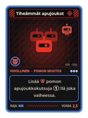Tiheämmät apujoukot: Lisää pomon apujoukkokutsuja 1:llä joka vaiheessa.