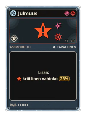 Julmuus: Kriittinen vahinko +25%