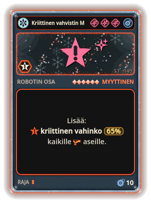 Kriittinen vahvistin Mk VI: +65% Kaikkien aseiden kriittinen vahinko