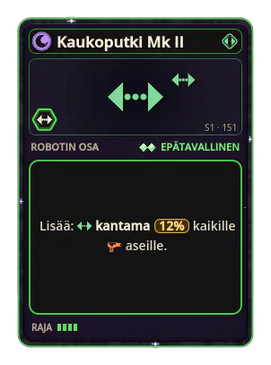 Kaukoputki Mk II: +12% Kaikkien aseiden kantama