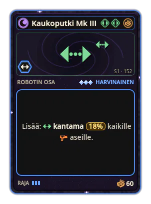 Kaukoputki Mk III: +18% Kaikkien aseiden kantama