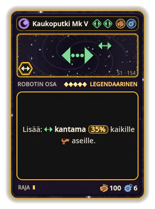 Kaukoputki Mk V: +35% Kaikkien aseiden kantama