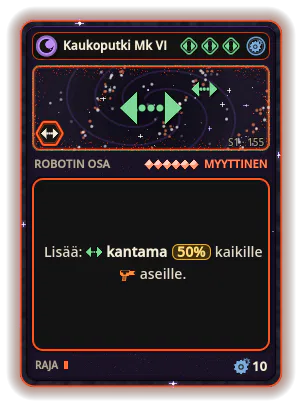 Kaukoputki Mk VI: +50% Kaikkien aseiden kantama