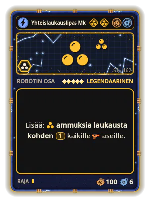Yhteislaukauslipas Mk I: +1 Kaikkien aseiden emissiot