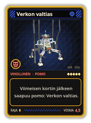 Verkon valtias: Viimeisen kortin jälkeen saapuu pomo: Verkon valtias.