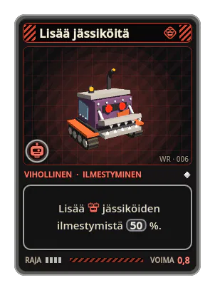 Lisää jässiköitä: Lisää jässiköiden ilmestymistä 50 %.