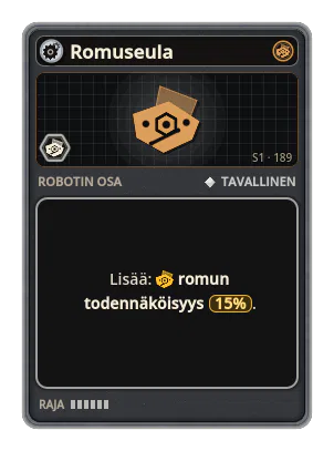 Romuseula: +15% Romun todennäköisyys