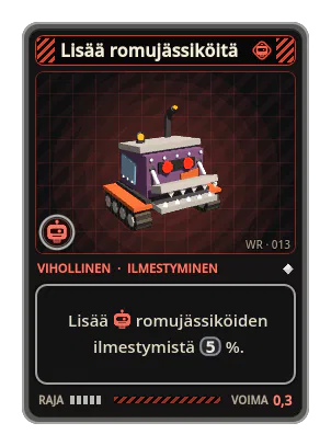 Lisää romujässiköitä: Lisää romujässiköiden ilmestymistä 5 %.