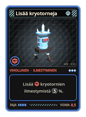 Lisää kryotorneja: Lisää kryotornien ilmestymistä 5 %.