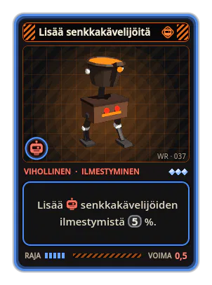 Lisää senkkakävelijöitä: Lisää senkkakävelijöiden ilmestymistä 5 %.