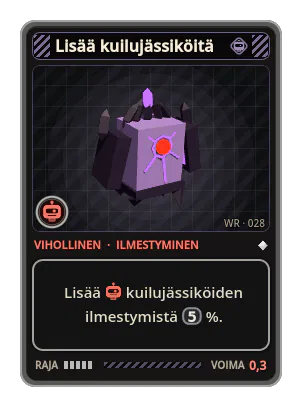 Lisää kuilujässiköitä: Lisää kuilujässiköiden ilmestymistä 5 %.