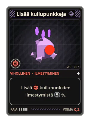Lisää kuilupunkkeja: Lisää kuilupunkkien ilmestymistä 5 %.